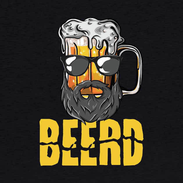 Funny Craft Beer Drunk Uncle Beard Bearded Druncle by Freid